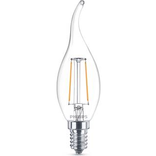 Philips LEDClassic Filament 25W bøjet top E14 varm hvid klar ikke dæmpbar  1 stk - 8718696573877 ✓ På lager - klar til levering og afhentning