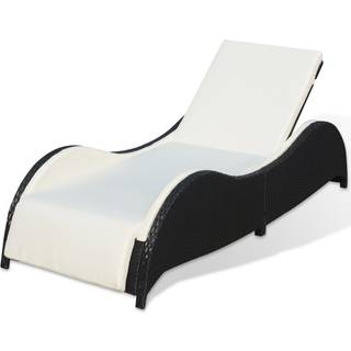 Liggestol Med Hynde Polyrattan - Sort