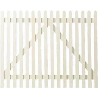 Plus Skagen Lux stakit Bred havelåge 150x120 cm grundmalet hvid 13663-13