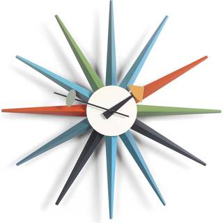 Vitra Sunburst Clock Ur Sort/Messing