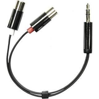DELTACO lydkabel, 3,5mm han til 3,5mm han, 1m, sort