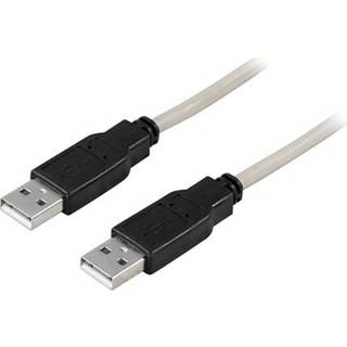 Deltaco Usb 2.0 Type A-a Male-male 1.0m 0.5m. Usb A Usb A Grå