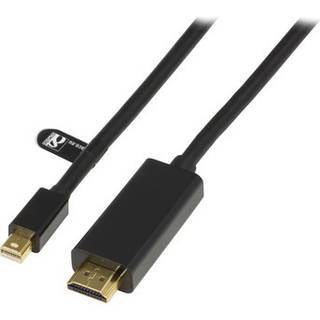 DELTACO mini DisplayPort to HDMI cable with audio, Full HD in 60Hz, 3m
