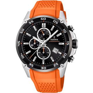 Festina F20330/4 Herrenuhr Chronograph Orange/Schwarz
