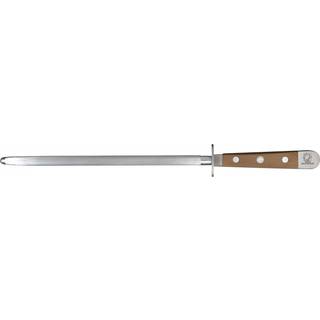 Güde Alpha Birne Wetzstahl 26 cm - CVM-Messerstahl - Griffschalen Birnenholz - Braun,Silber