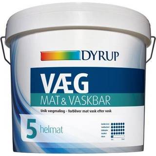 DYRUP Vægmaling Mat & Vaskbar Glans 05 - 9 liter - Hvid (800)