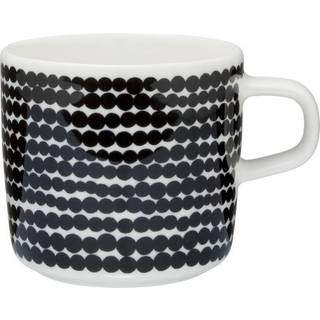 Marimekko Siirtolapuutarha Kaffe Kop Hvid/ - Kaffekopper Stentøj Sort - 51499979