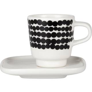 Marimekko Räsymatto espressokop sort-hvid
