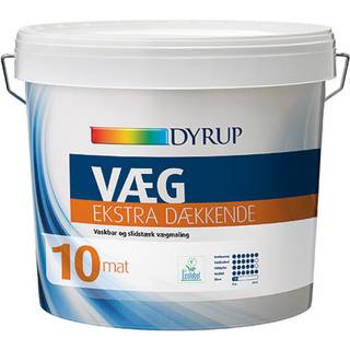 Dyrup væg 10 ekstra dækkende hvid 2,25l