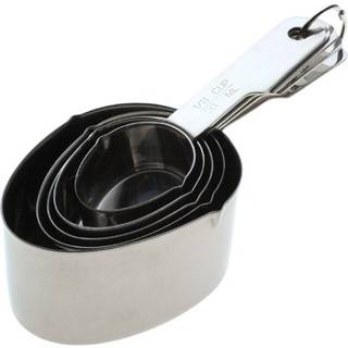 Norpro s?t rustfrit st?l 5 stykke m?le kop en st?rrelse