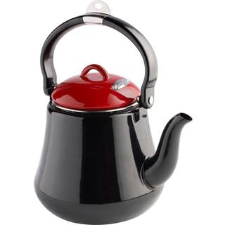 Bon-fire kande kaffe og te sort/rød emalje 100176