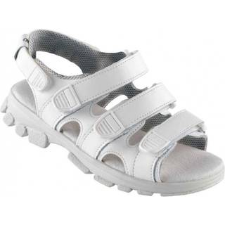 EURO-DAN Walki Trek Job-/fritidssandal Hvid olieret nubuk læder m/velcro EN ISO 20347:2012 O+E+A SRC Str. 38