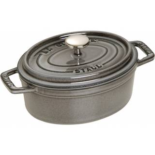 La Cocotte Oval cocotte 15cm. 0,6 liter, sort