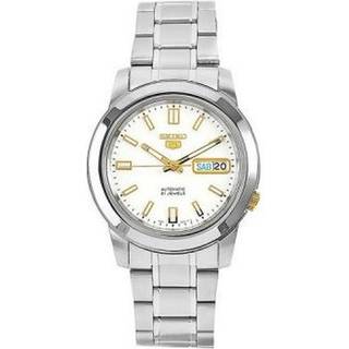 Seiko 5 Automatic White Dial Stainless Steel Strap Men's Watch SNKK07K1
