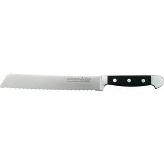 Güde Alpha Brotmesser 21 cm - CVM-Messerstahl - Griffschalen Hostaform - Schwarz,Silber