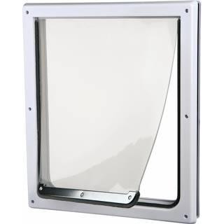 Trixie 2-Way dog flap with tunnel M-XL: 39 × 45 cm white