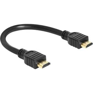 Delock High Speed HDMI-kabel med Ethernet 4K @ 30Hz, 0,25m