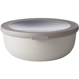 Cirqula Skål m/låg fra Mepal - Nordic white farve - Polypropylene