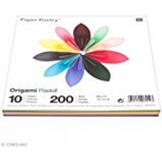 Paper Poetry Origami pastell 15x15cm 200 Blatt 10 Farben - Pastell