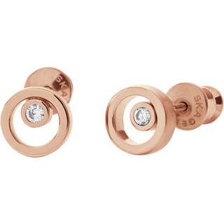 Skagen Linje Modern Rose Gold-Tone Circle Stud Women's Earrings SKJ0853791