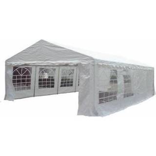 Partytelt 5x8 m, 42 pers., PE, hvid