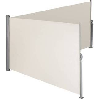 Dobbelt læhegn i aluminium og polyester - 160 x 600 cm,grå