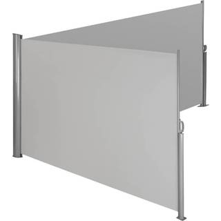 Dobbelt læhegn i aluminium og polyester - 200 x 600 cm,sort
