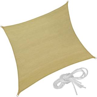Solsejl firkantet, beige - 500 x 500 cm
