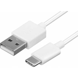 USB-A 2.0 til USB-C lade- og datakabel, sort, 1m