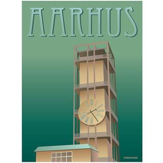 Tilbud: Spar 60% - Aarhus Rådhuset - Plakat 30x40 cm fra ViSSEVASSE