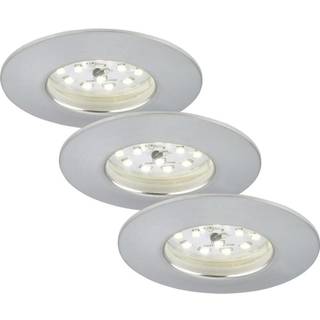 Nikas IP44 LED indbygningsspot, alu, 3 stk.