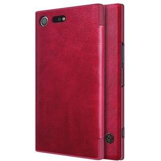 NILLKIN Qin Series Sony Xperia XZ2 Premium mobiletui i kunstlæder med kortholder - Rød