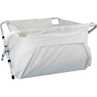 BibaBad Flexi Foldebadekar 80x100, Hvid/Hvid