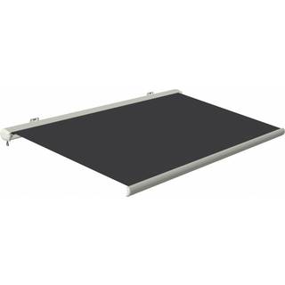 Markise m/ motor & LED, 350x300 cm, Hvid/Grå
