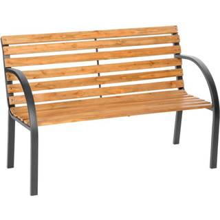 Klassisk havebænk i træ 119,5x62x83cm - brun