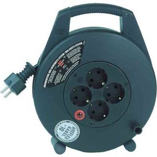 Brennenstuhl Vario Line kabeltromle med <b>4</b>x CEE 7/4, <b>5</b>m k