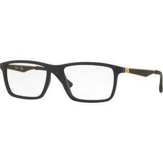 Ray - Ban Unisex RX7056 5644 Optiske stel Injiceret Sort Transparent Firkantet Normal