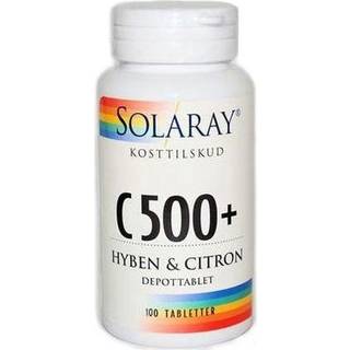 C-vitamin C500+ hyben, citron Solaray - 100 tabletter (U)