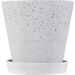 HAY HAY Flowerpot urtepotte med underkop L Ø17.5 cm Sort