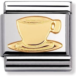 Nomination Coffee Cup Charm - Stainless Steel - Gold