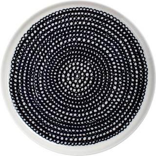 Marimekko Räsymatto tallerken Ø 20 cm sort-hvid (små prikker)