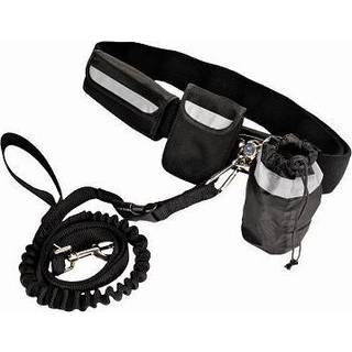 Trixie Waist belt with leash neoprene padded belt: 70-130 cm/9 cm leash: 1.20-1.50 m/25 mm graphite/black