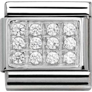 Nomination Classic - SilverShine aus Edelstahl mit 925er Silber und Zirkonia - Pavé Weiß - 330307/01 - silber