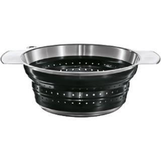 Rösle Seiher faltbar 24 cm - Silikon schwarz - Schwarz