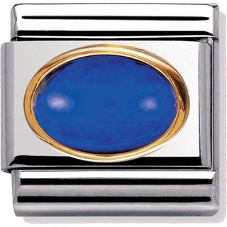 Nomination Classic - EDELSTEINE OVAL aus Edelstahl und 18K-Gold (LAPISLAZULI) - blau