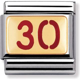Nomination Classic - WRITINGS LIFE Edelstahl, Email und 18K-Gold (30) - rot