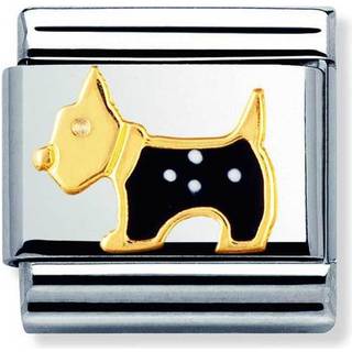 Nomination Charm Scottish Terrier Dog - Stainless Steel - Black