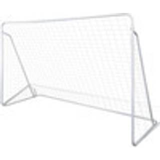 fodboldmål med net 240x90x150 cm stål