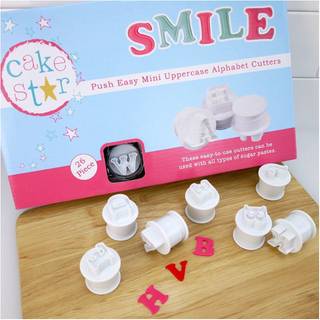 Push Easy Mini Upper Case Alphabet Cutters, Cake Star