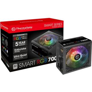 Thermaltake Smart RGB 700W Strømforsyning - 700 Watt - 120 mm - ATX - 80 Plus White certified